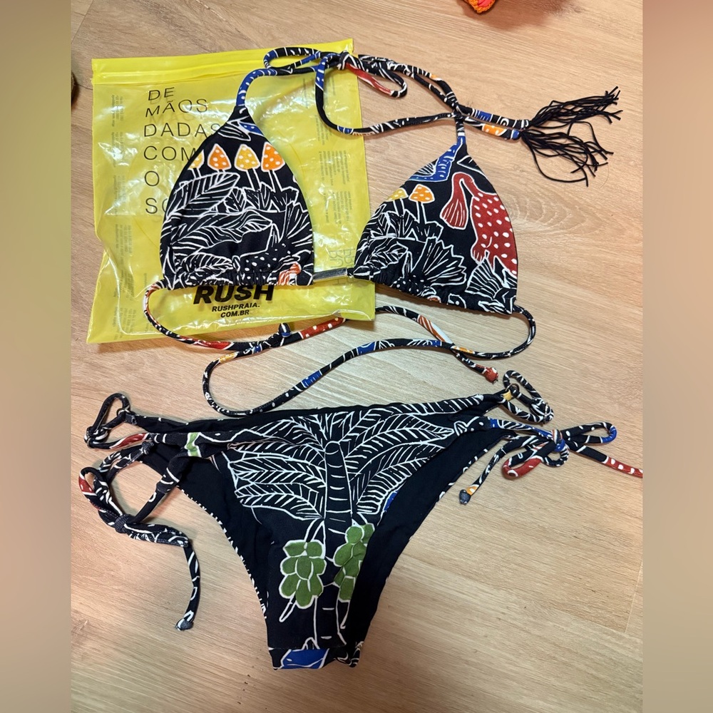 Tropical Print Bikini Set